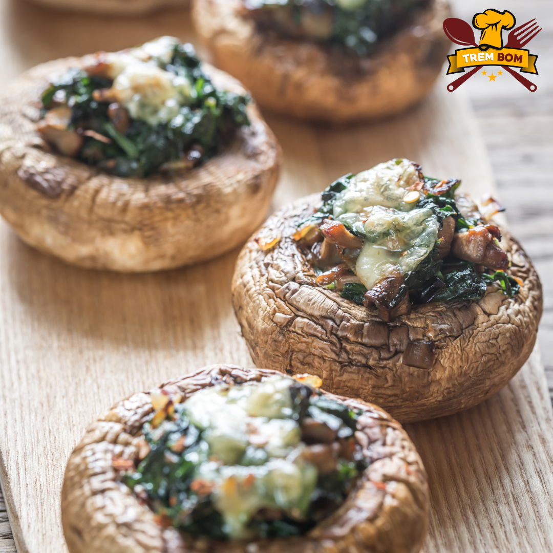 Grilled Stuffed Mushrooms with Spinach and Feta Recipe