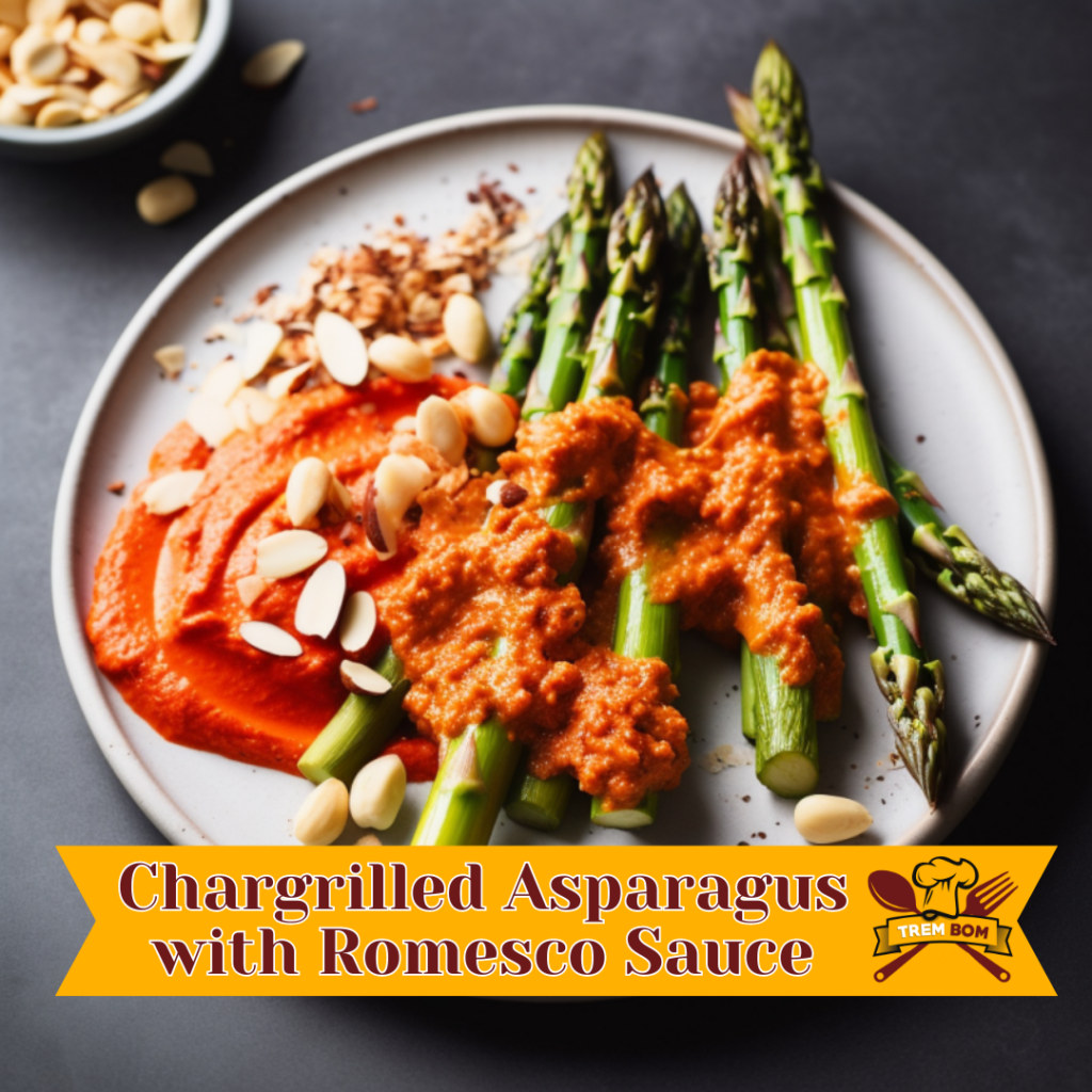 Chargrilled Asparagus with Romesco Sauce
