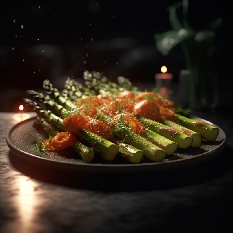 Chargrilled Asparagus with Romesco Sauce