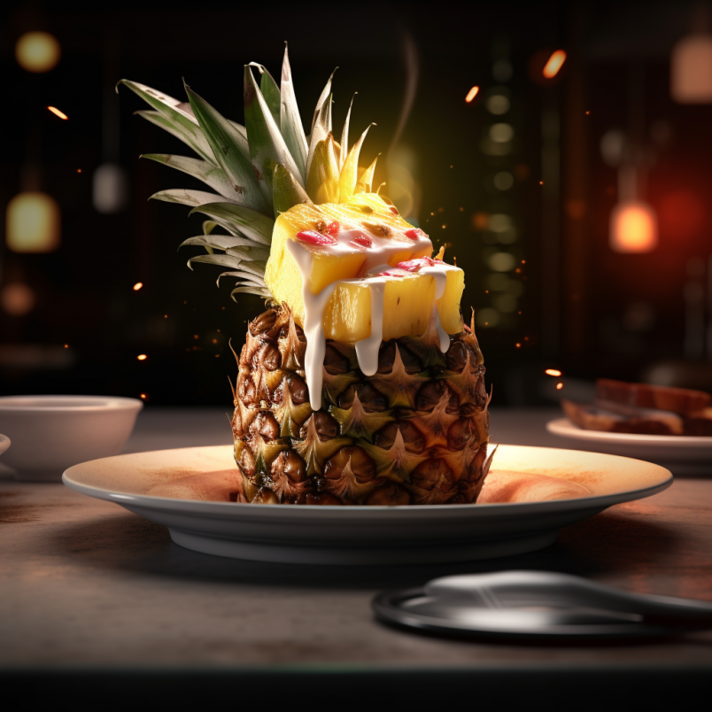 epic grilled pineapple sundae