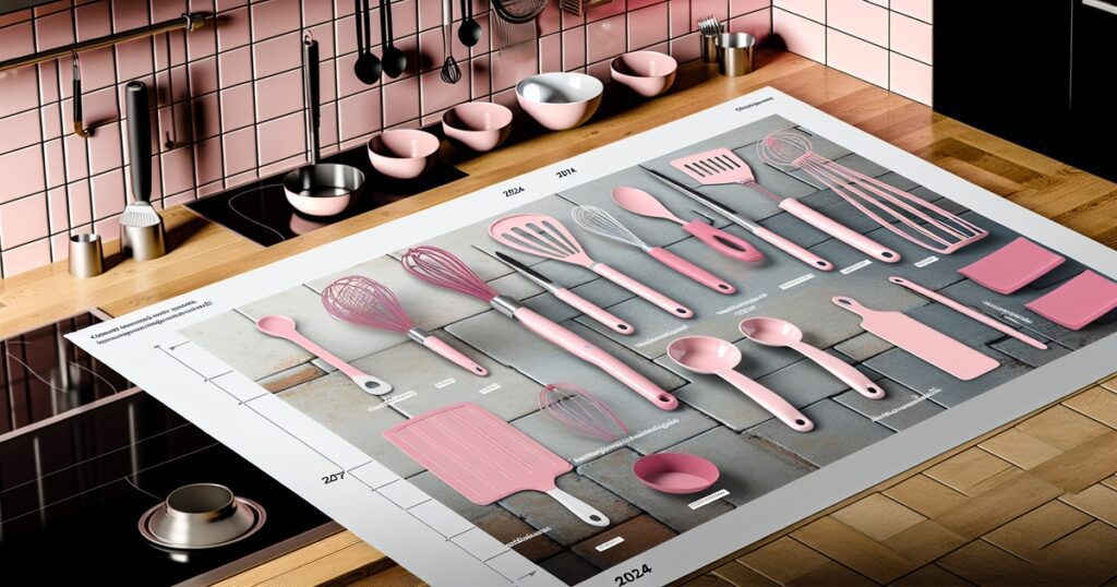 pink kitchen utensils
